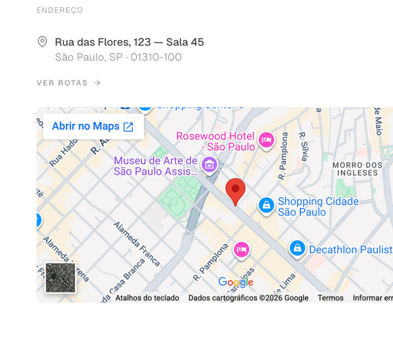 Mockup do fluxo: cliente acessando, confirmando horário e mensagem de confirmação